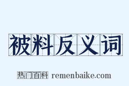 被料反义词是什么意思的图片